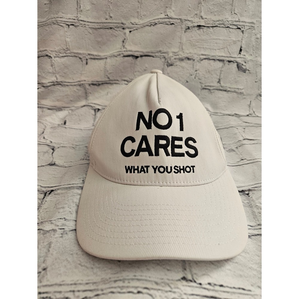 G/FORE Snapback Hat Mens One Size White Good No 1 Cares What You Shot Golf Cap